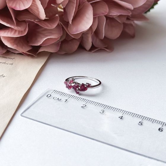 Серебряное кольцо с рубином 1.162ct