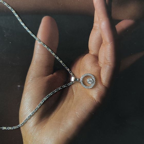 Серебряная подвеска с фианитами