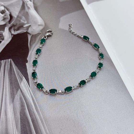 Серебряный браслет с агатом 6.142ct