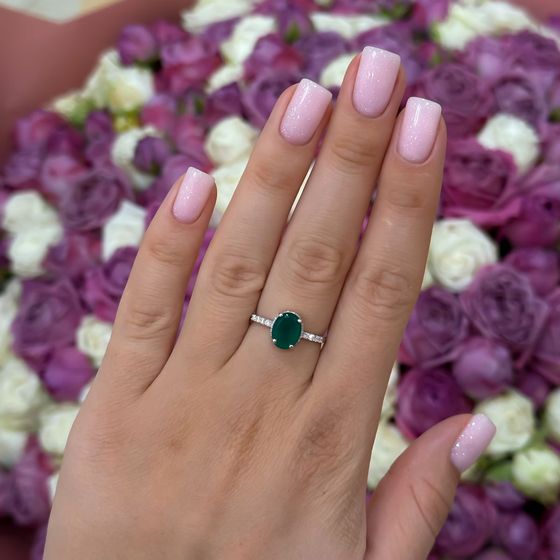 Серебряное кольцо с агатом 1.82ct