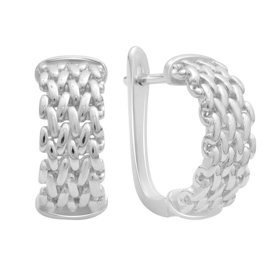 Silver earrings without stones