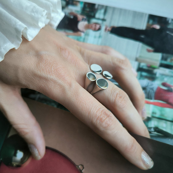 Silver ring without stones
