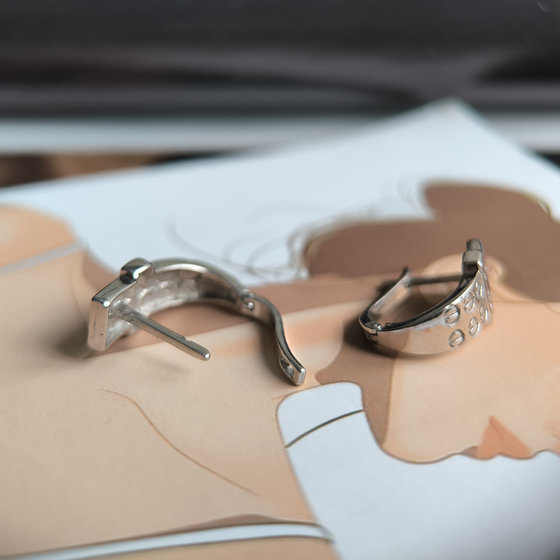 Серебряные серьги без камней