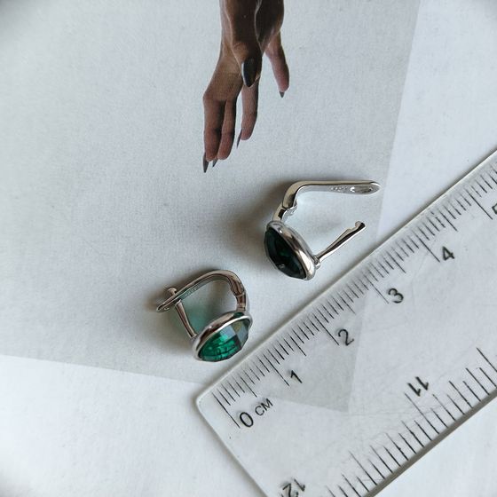 Silver Earrings with Fianites