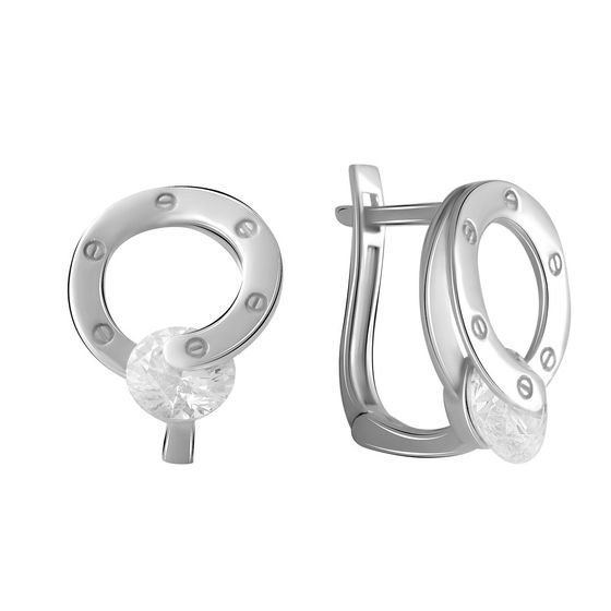 Gold Earrings with 0.6ct Phianites