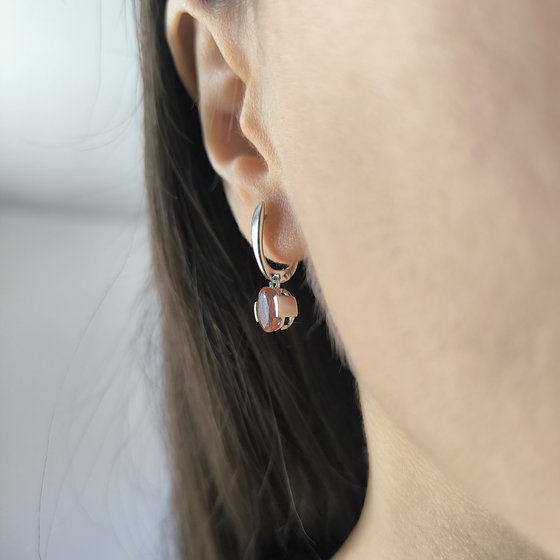 Серебряные серьги с султанитом 2.344ct