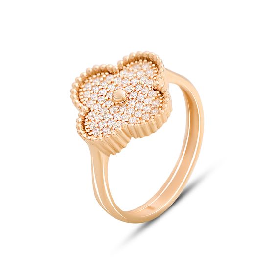 Срібна каблучка з фіанітами 0.56ct