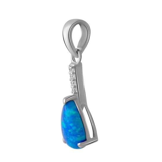 Silver pendant with a 0.952-carat opal