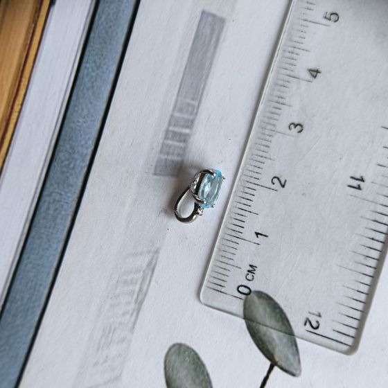 Серебряная подвеска с топазом 0.948ct