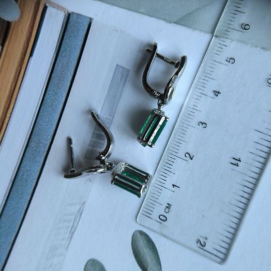 Серебряные серьги с агатом 3.688ct