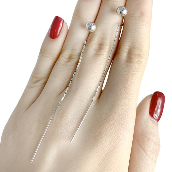 Silver earrings without stones