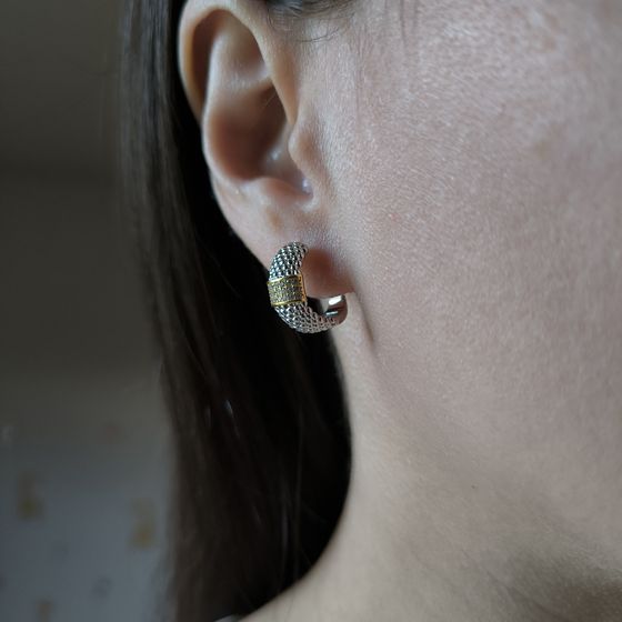 Silver Earrings with Fianites