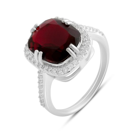 Серебряное кольцо с гранатом nano 4.798ct