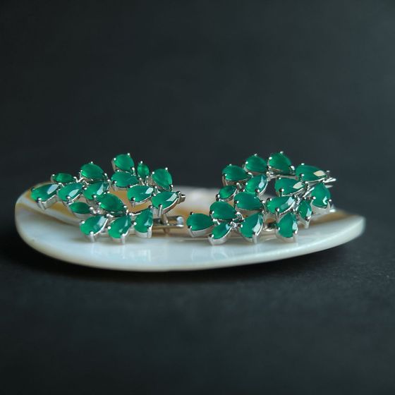 Серебряные серьги с агатом 5.675ct