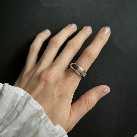 Silver ring without stones