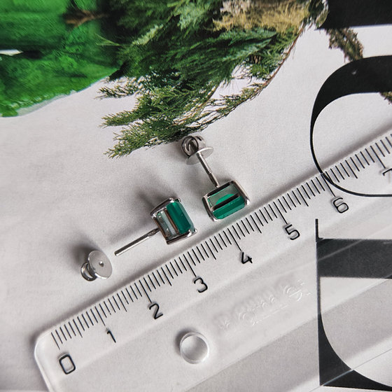 Серебряные серьги с агатом 1.85ct