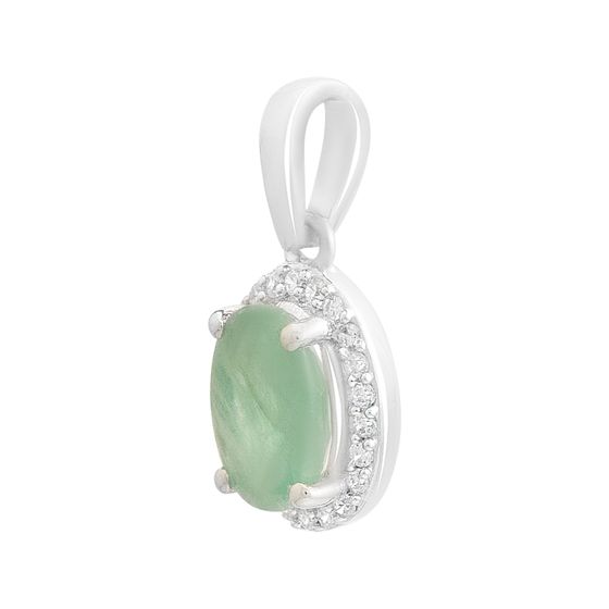 Серебряная подвеска с изумрудом 1.373ct