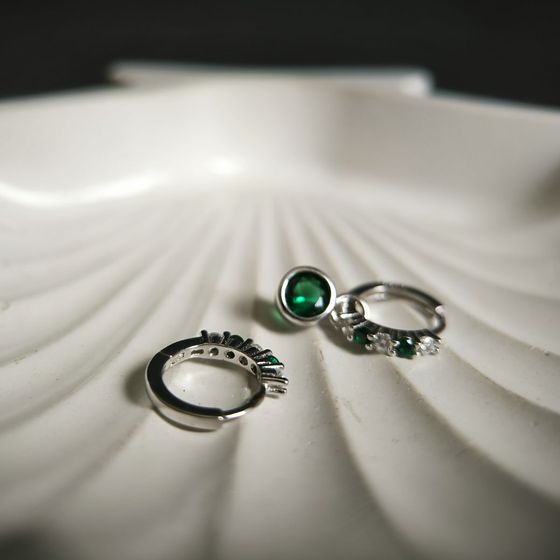 Серебряные серьги с фианитами