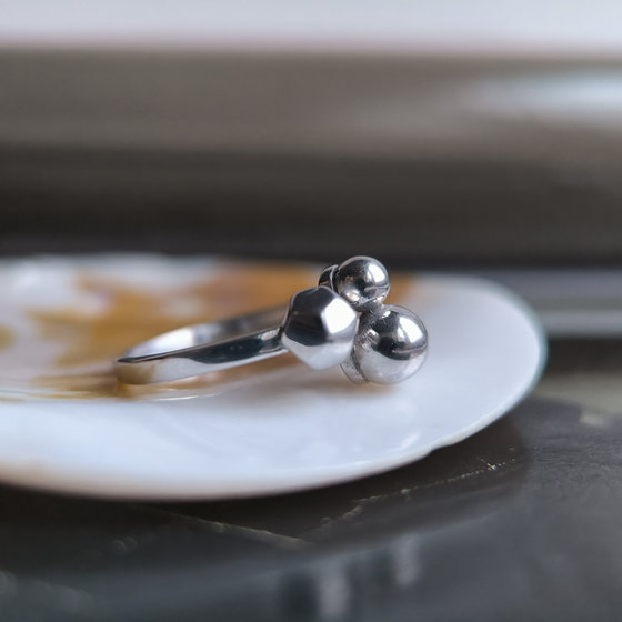Silver ring without stones