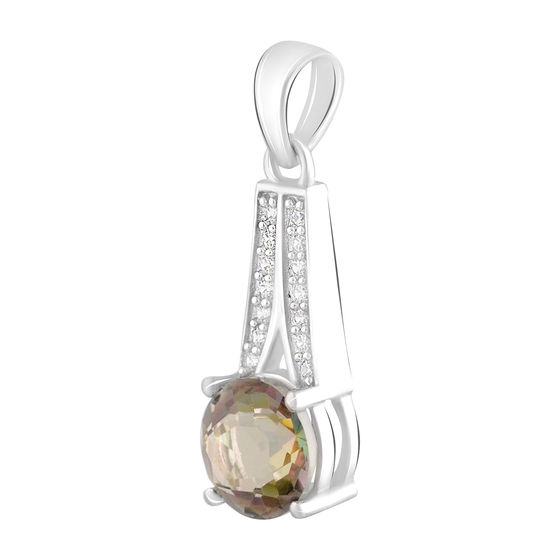 Срібна підвіска з містик топазом 1.8ct
