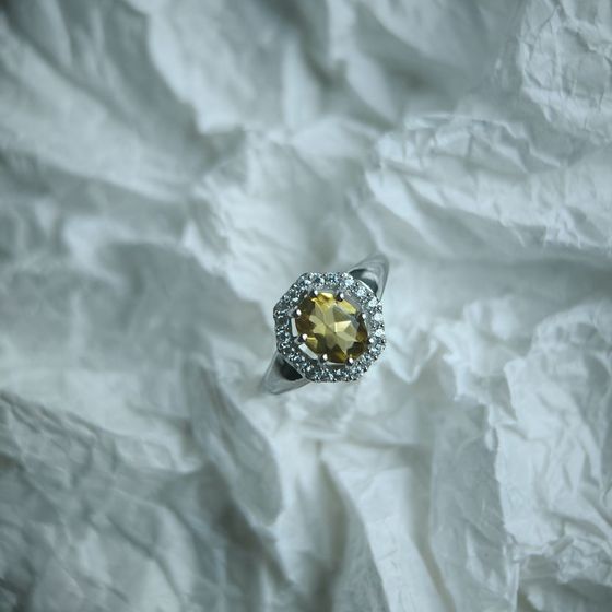 Срібна каблучка з цитрином nano 1.538ct