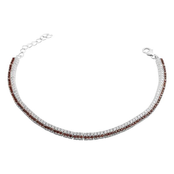 Silver bracelet with 4.35ct garnet