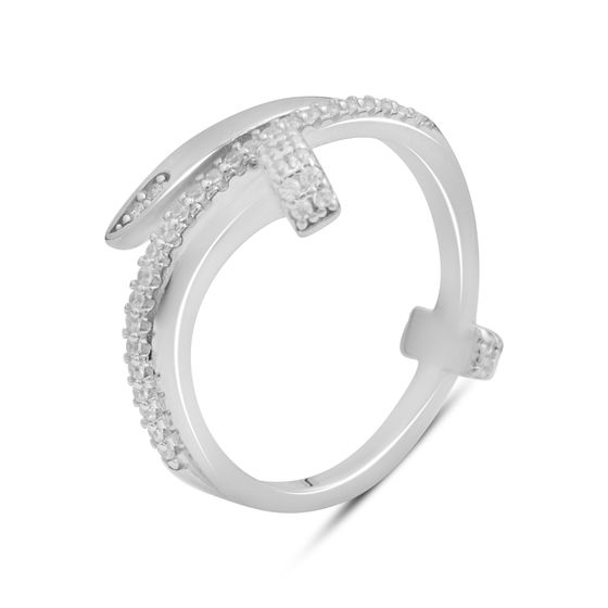 Silver Ring with Fianites
