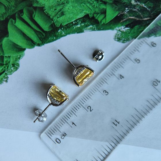 Silver Earrings with Fianites