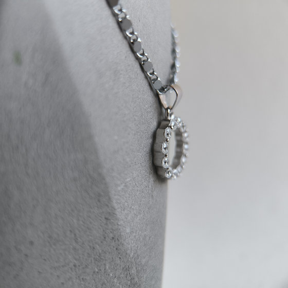 Серебряная подвеска с фианитами