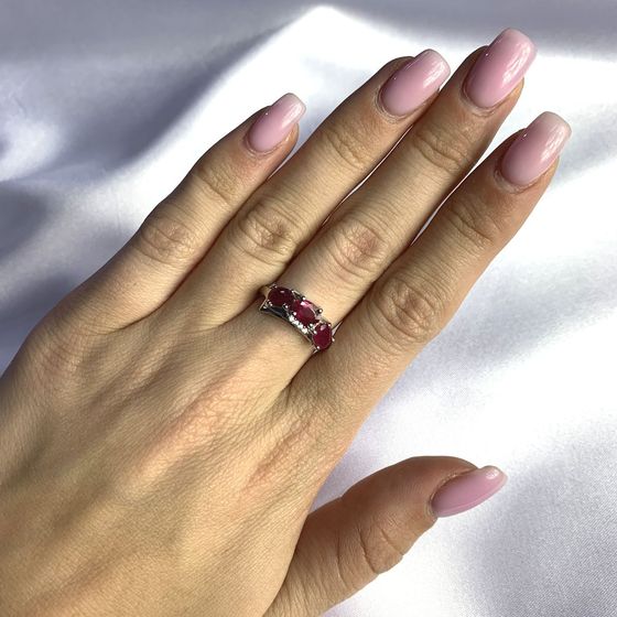 Срібна каблучка з рубіном 2.071ct