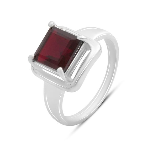 Silver ring with garnet nano 2.092ct