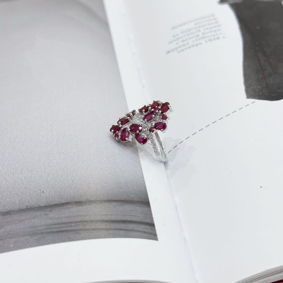 Срібна каблучка з рубіном 4.609ct