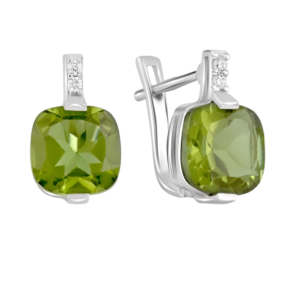 Silver earrings with sultana