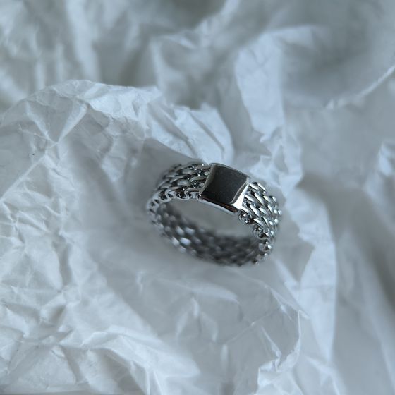 Silver ring without stones