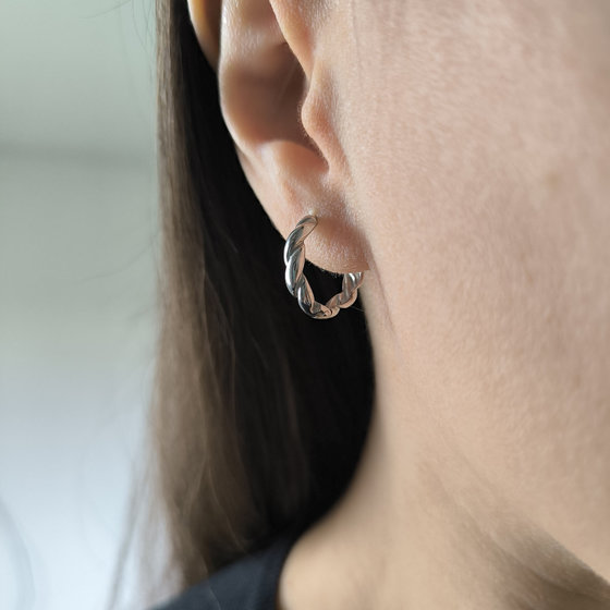 Серебряные серьги без камней