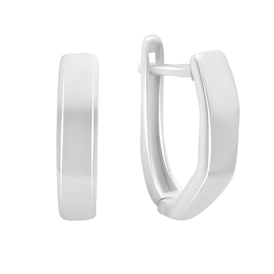 Silver earrings without stones