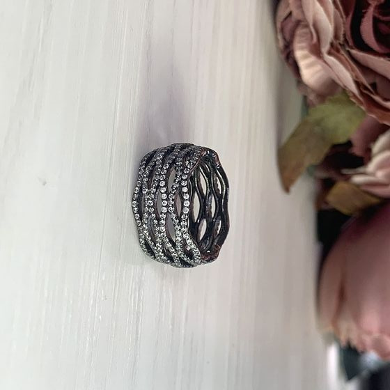 Silver Ring with Fianites