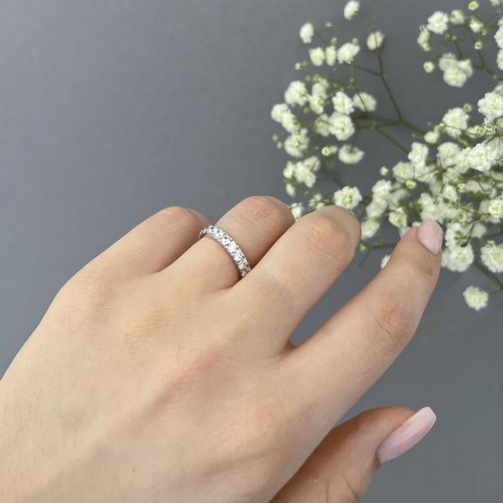 Золотое кольцо с фианитами 5.5ct