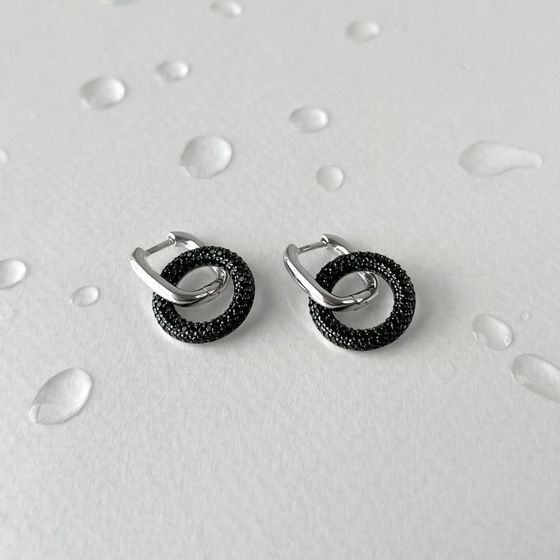 Silver Earrings with Fianites