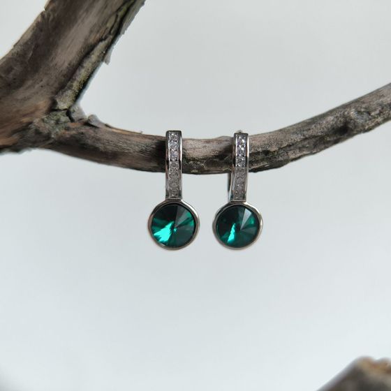 Silver Earrings with Fianites