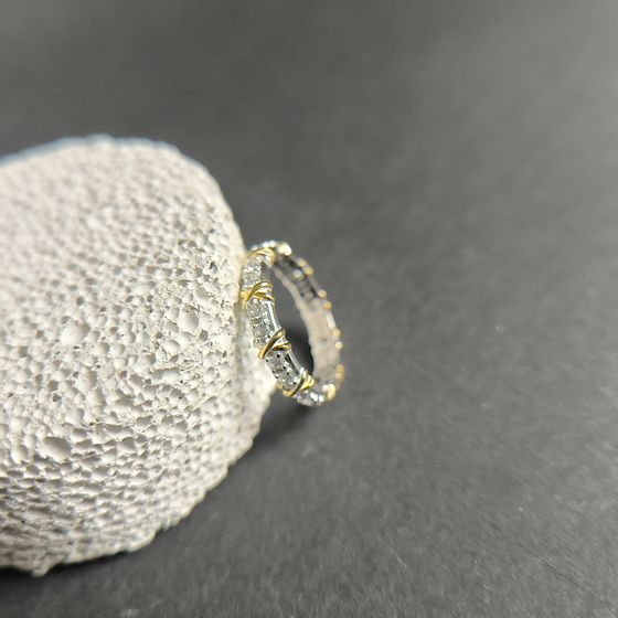 Серебряное кольцо с фианитами