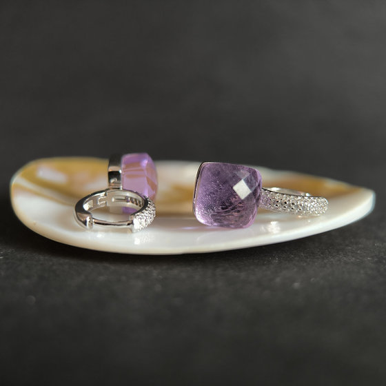 Серебряные серьги с фианитами