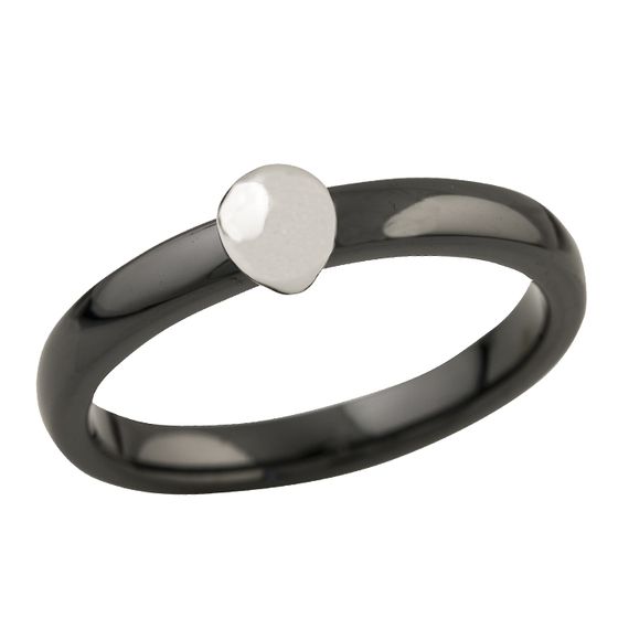Silver ring with ceramics