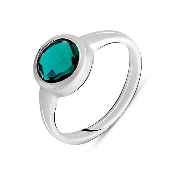 Срібна каблучка з аквамарином nano 1.717ct