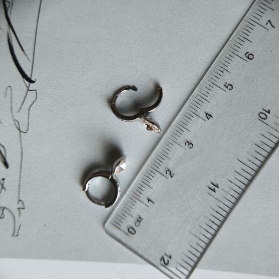 Silver Earrings with Fianites