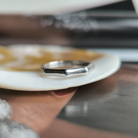 Silver ring without stones