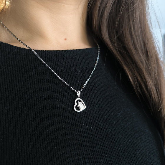 Серебряная подвеска с фианитами