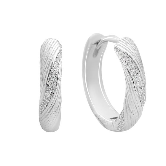 Серебряные серьги с фианитами