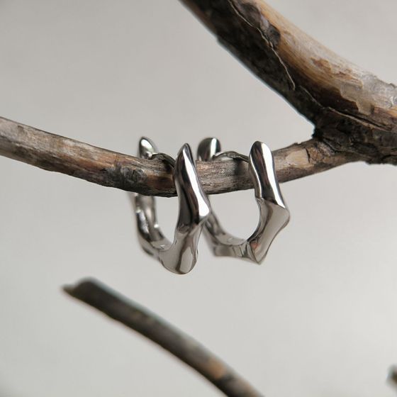 Серебряные серьги без камней