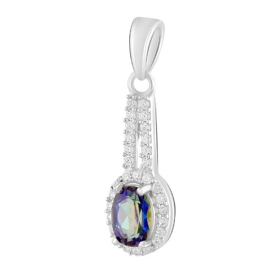 Срібна підвіска з містик топазом 1.75ct